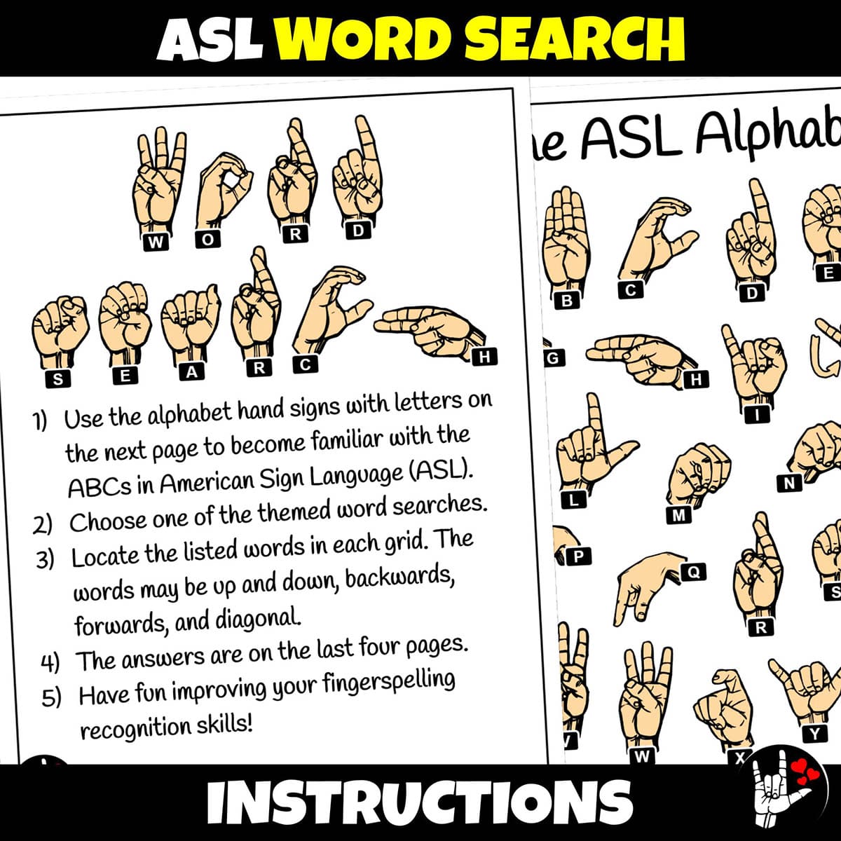 FREE ASL Word Search Improve Your Fingerspelling Skills Able Lingo