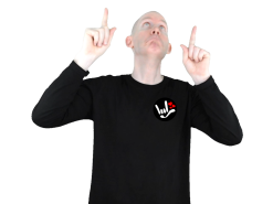 FACE, Pointing Up w logo button FACE, Pointing Up w logo button