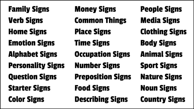 Sign Categories